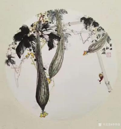 吃瓜群众的国画作品,趣味横生的市井百态